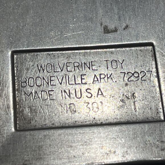 Vintage Wolverine Orange Toy Iron Tin Plastic Made in USA Pat 301 - Picture 6 of 6